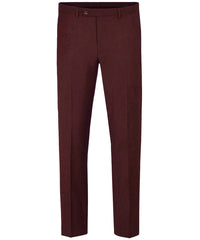 3 piece Burgundy Slim Fit Men's Suit with Vest Set Sean Alexander Suits - Paul Malone.com