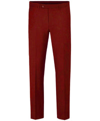 3 piece Brick Red Slim Fit Men's Suit with Vest Set Sean Alexander Suits - Paul Malone.com