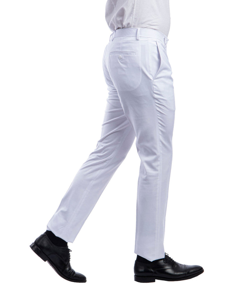 3 piece White Slim Fit Men's Suit with Vest Set Sean Alexander Suits - Paul Malone.com