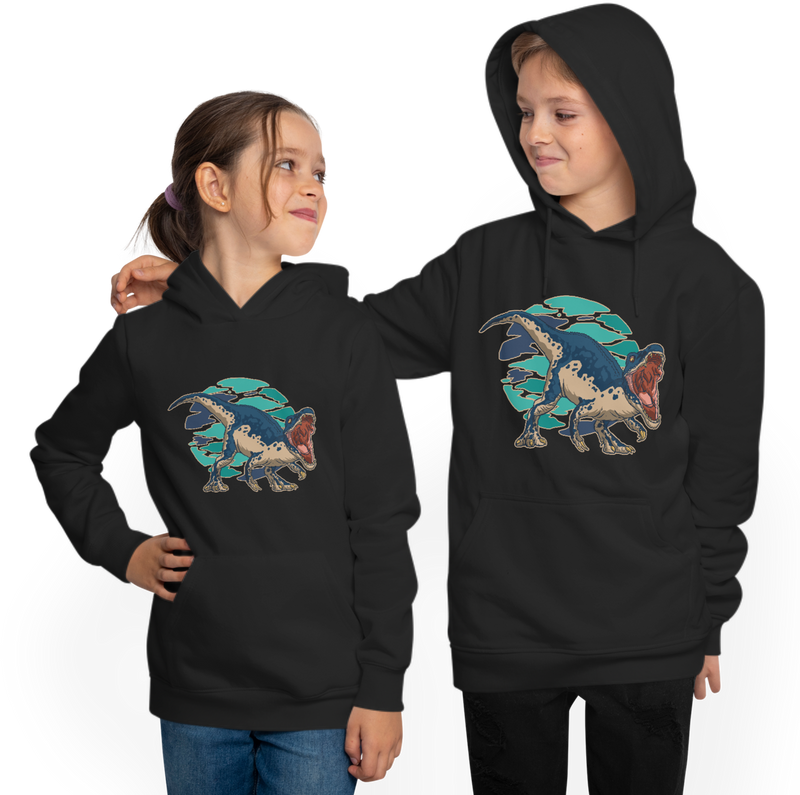 Black Dinosaur Youth Hoodie