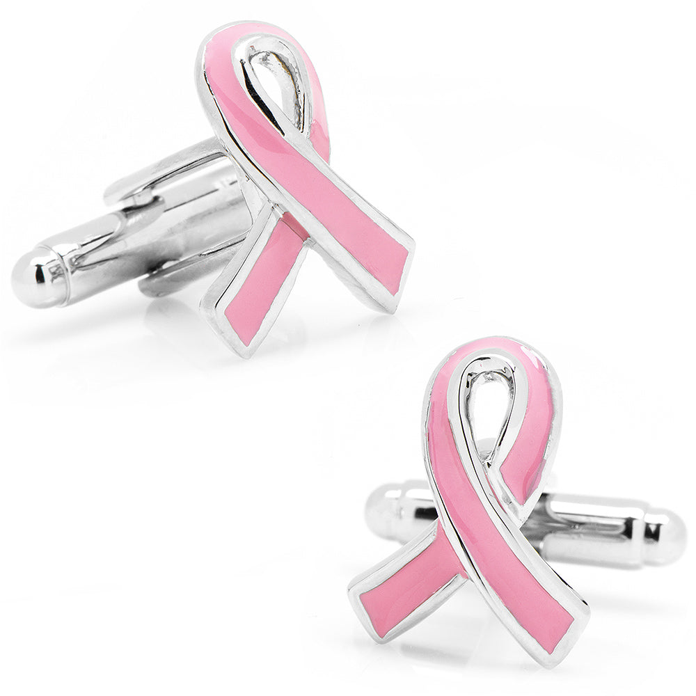 Pink Ribbon Breast Cancer Awareness Cufflinks