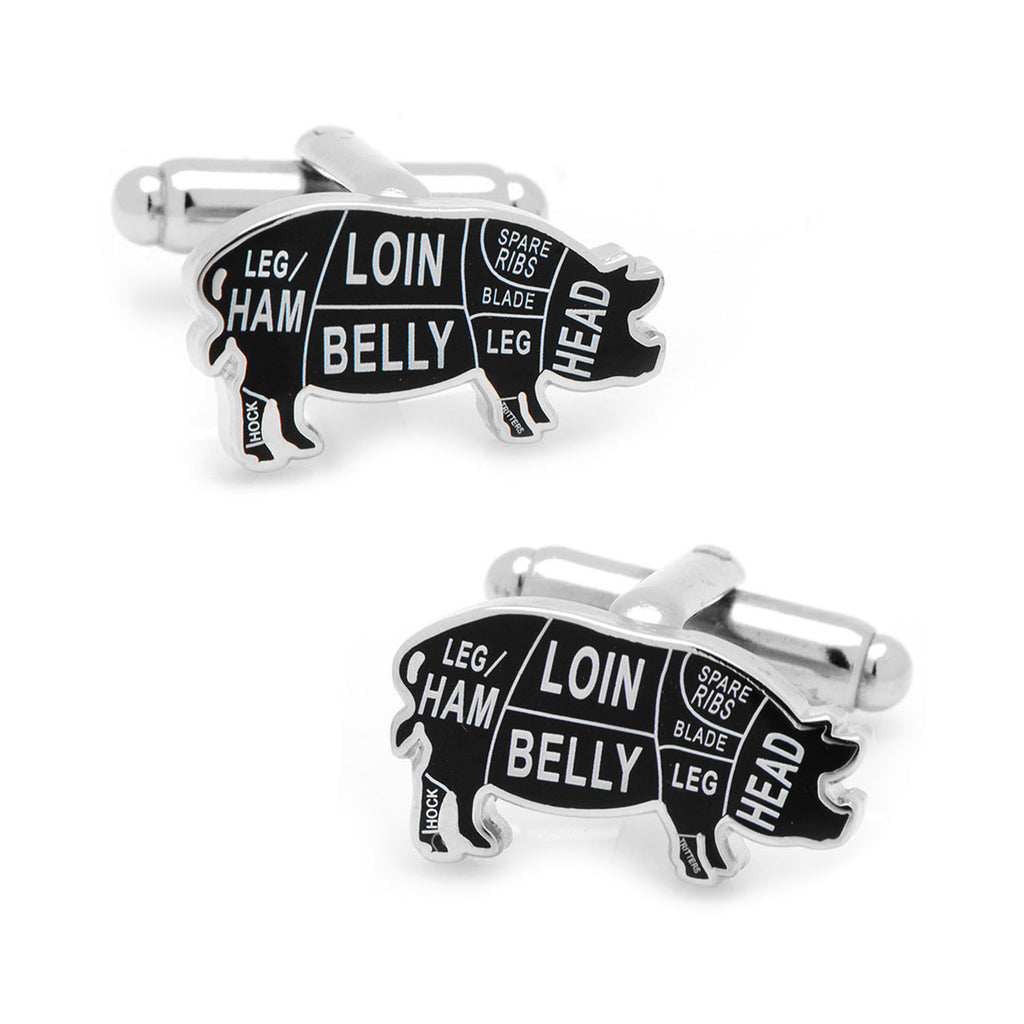 Pork Butcher Cuts Cufflinks