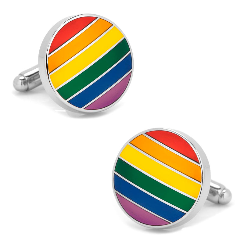 Rainbow Stripe Cufflinks