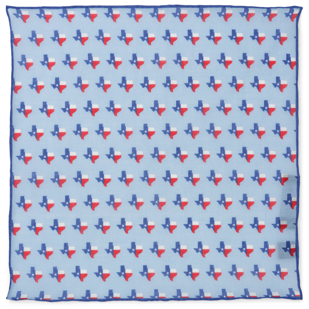 Texas State Blue Pocket Square