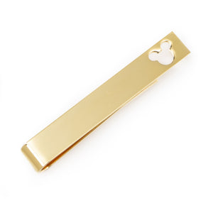 Mickey Mouse Cut Out Gold Tie Bar