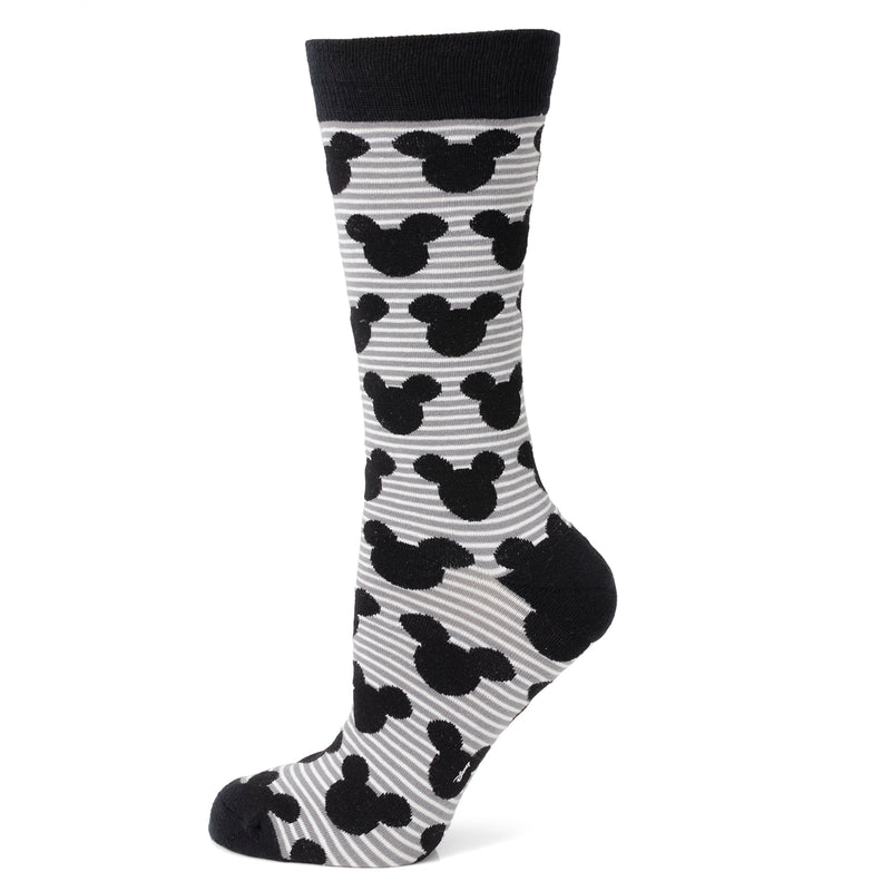 Mickey Silhouette Stripe Socks