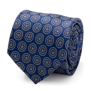 Captain America Shield Blue Men's Tie