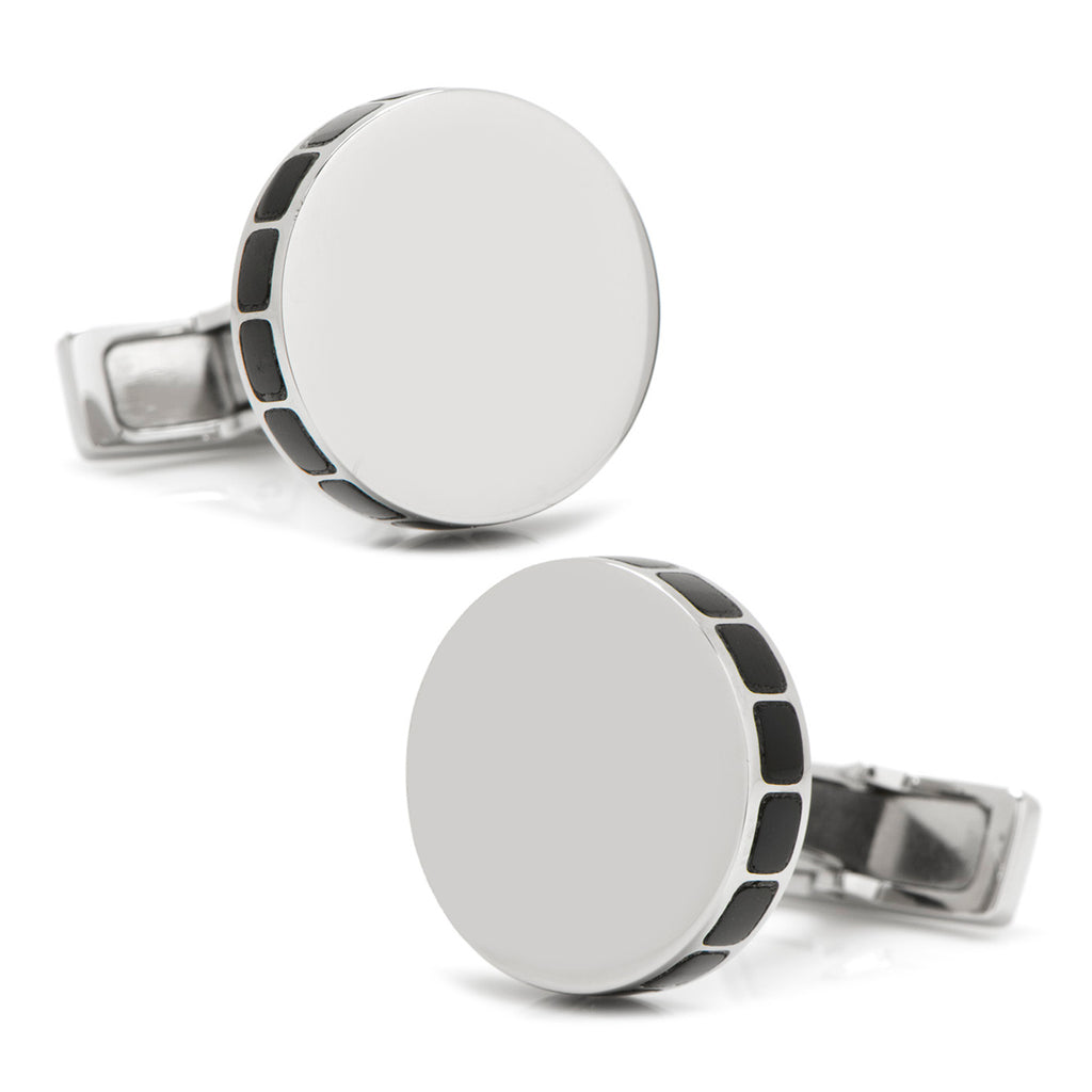 Stainless Steel Onyx Mosaic Engravable Cufflinks