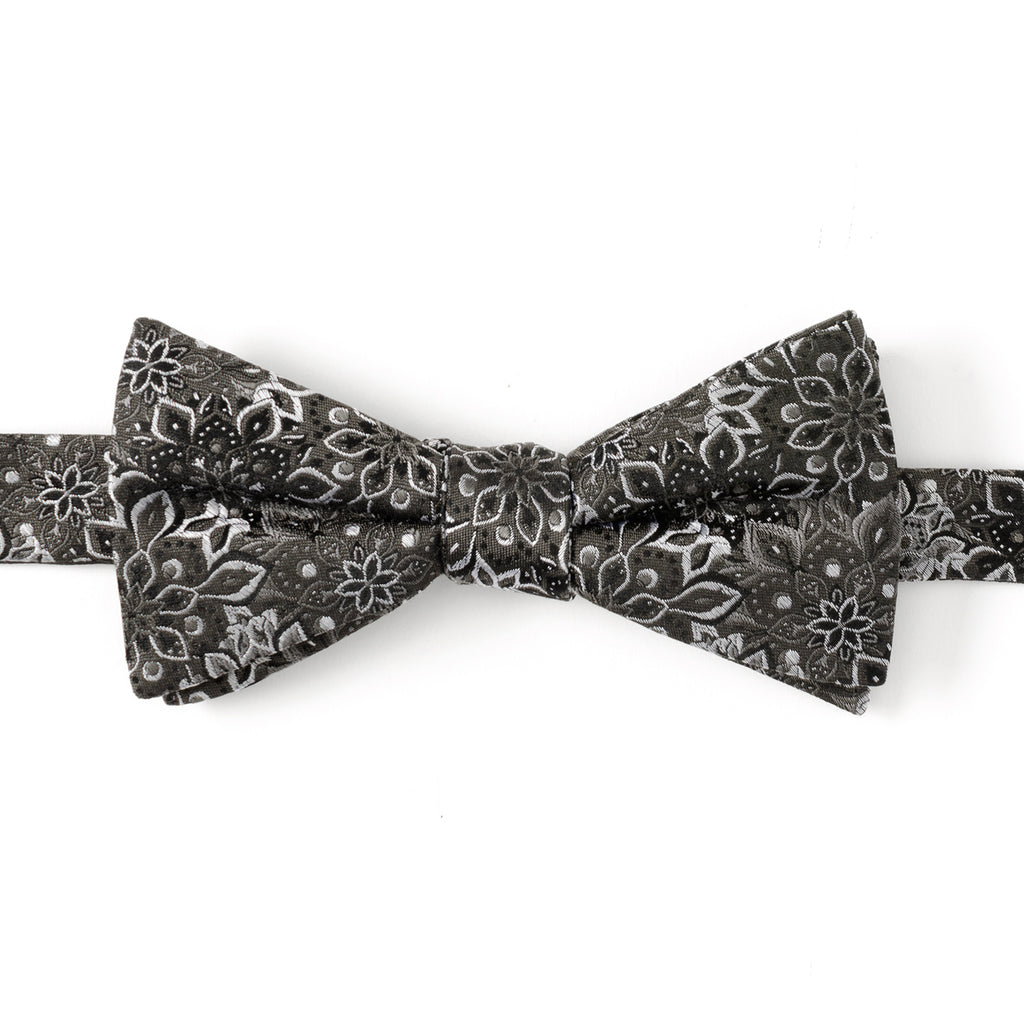 Kaleido Floral Charcoal Men's Bow Tie