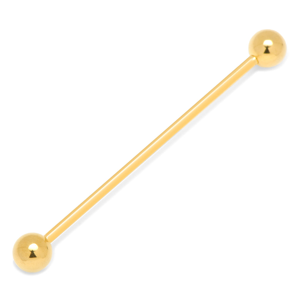 Gold Round Eyelet Collar Bar