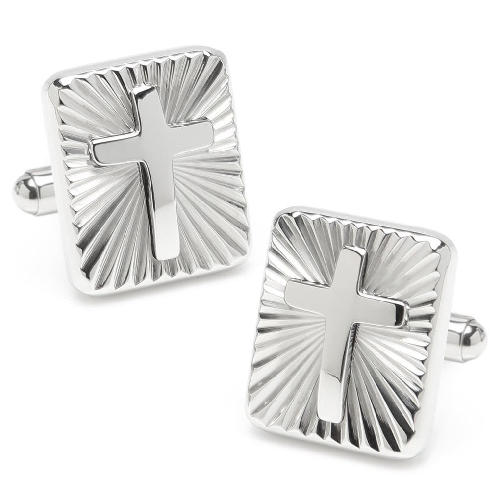 Radiant Cross Stainless Steel Cufflinks